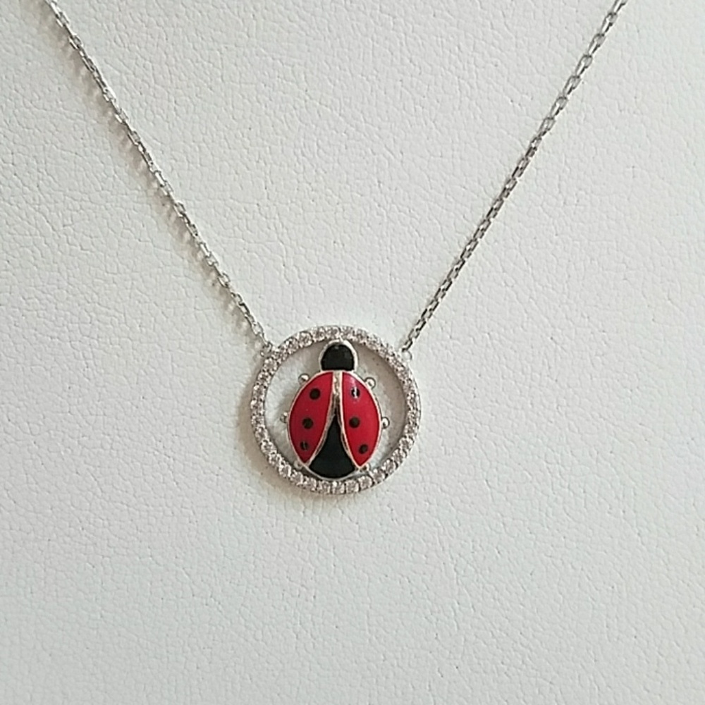 LadyBug Necklace 16 to 18 inches chain - Picture 3 of 6